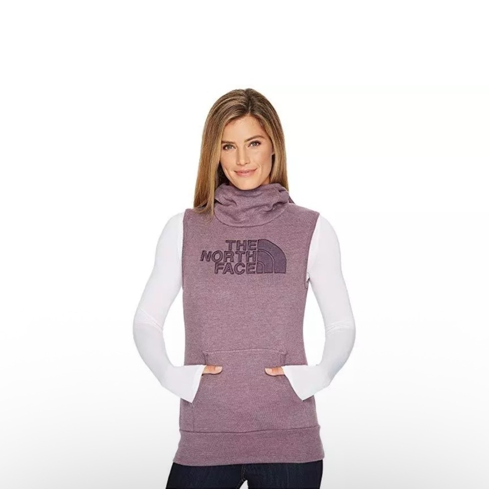 Womens The North Face Half Dome Fleece Hoodie Vest Jacket Size S